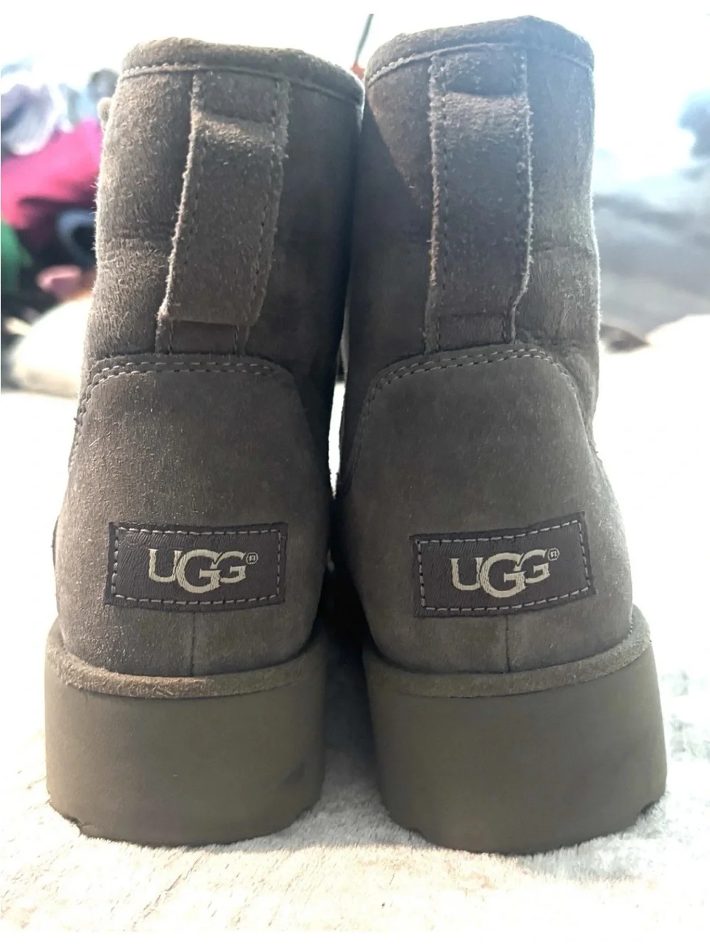 UGG Kristin Womens Boots 1012497 Gray Suede Wedge SIZE 6.5 Ankle Boot - Picture 5 of 10